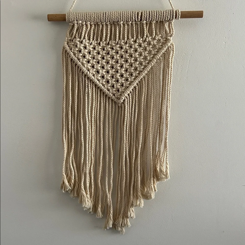 Handcrafted Cream Macrame Wall Hanging